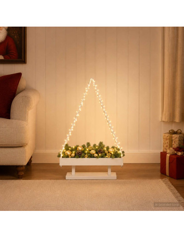 Albero di Natale in metallo con supporto KUOPIO 90 cm Acciaio