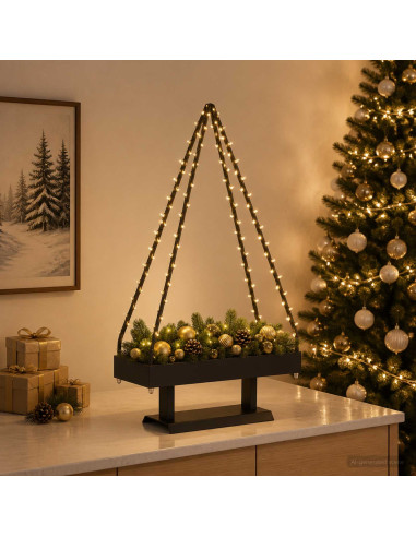 Albero di Natale in metallo con supporto KUOPIO 60 cm Acciaio