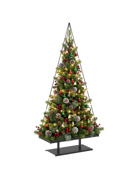 Albero di Natale in metallo con supporto KUOPIO 210 cm Acciaio