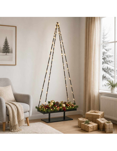 Albero di Natale in metallo con supporto KUOPIO 210 cm Acciaio