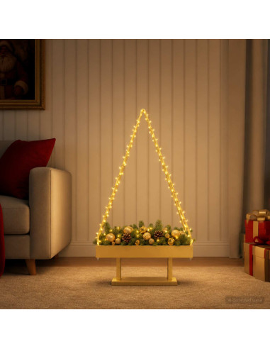 Albero di Natale in metallo con supporto KUOPIO 90 cm Acciaio