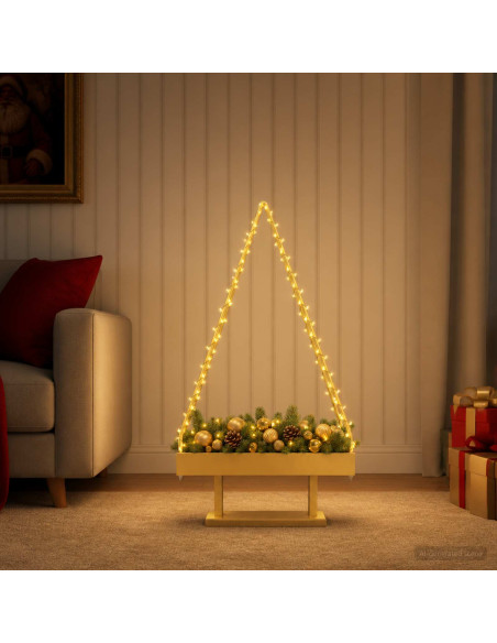 Albero di Natale in metallo con supporto KUOPIO 90 cm Acciaio