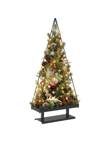 Albero di Natale in metallo con supporto KUOPIO 150 cm Acciaio