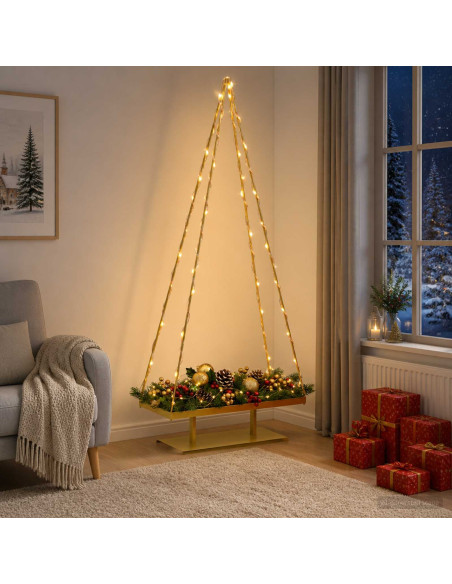 Albero di Natale in metallo con supporto KUOPIO 210 cm Acciaio