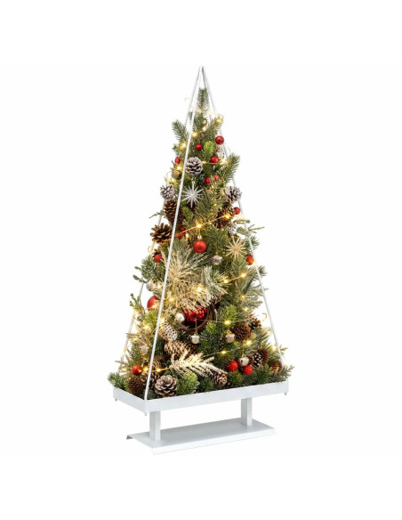 Albero di Natale in metallo con supporto KUOPIO 150 cm Acciaio