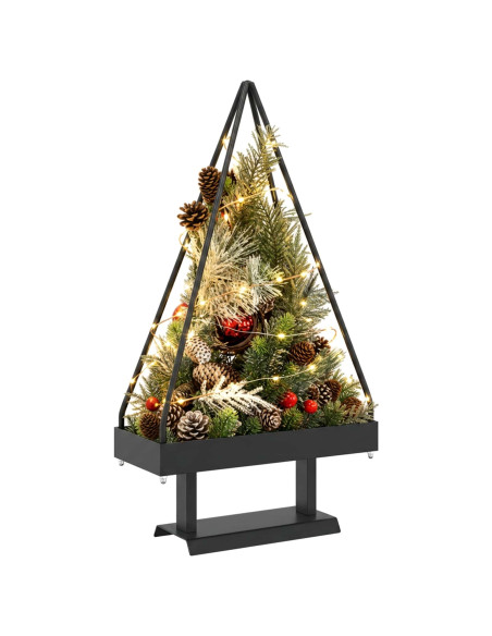 Albero di Natale in metallo con supporto KUOPIO 90 cm Acciaio