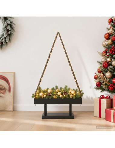 Albero di Natale in metallo con supporto KUOPIO 90 cm Acciaio