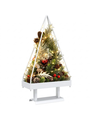 Albero di Natale in metallo con supporto KUOPIO 60 cm Acciaio