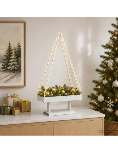 Albero di Natale in metallo con supporto KUOPIO 60 cm Acciaio