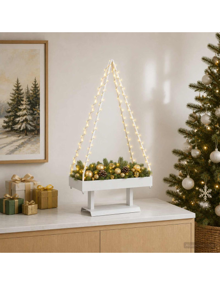 Albero di Natale in metallo con supporto KUOPIO 60 cm Acciaio