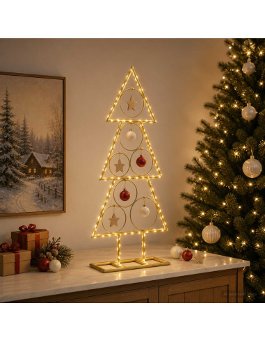 Albero di Natale in metallo con supporto KUOPIO 60 cm Acciaio