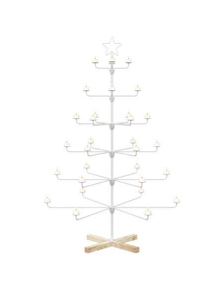 Albero di Natale in Metallo con Supporto KUOPIO 150 cm Acciaio