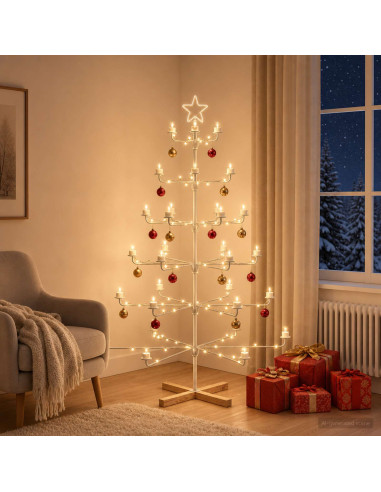 Albero di Natale in Metallo con Supporto KUOPIO 150 cm Acciaio