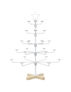 Albero di Natale in Metallo con Supporto KUOPIO 90 cm Acciaio 2