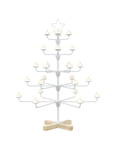 Albero di Natale in Metallo con Supporto KUOPIO 90 cm Acciaio