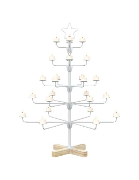 Albero di Natale in Metallo con Supporto KUOPIO 90 cm Acciaio