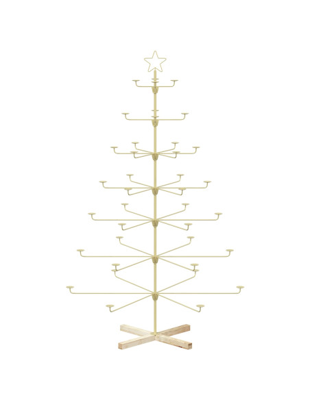 Albero di Natale in Metallo con Supporto KUOPIO 180 cm Acciaio