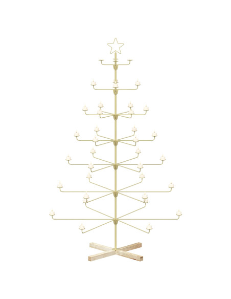 Albero di Natale in Metallo con Supporto KUOPIO 180 cm Acciaio
