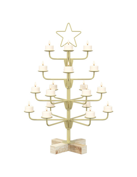 Albero di Natale in Metallo con Supporto KUOPIO 60 cm Acciaio