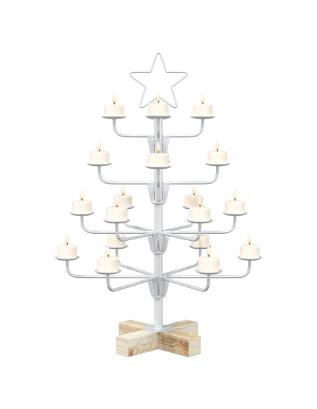Albero di Natale in Metallo con Supporto KUOPIO 60 cm Acciaio