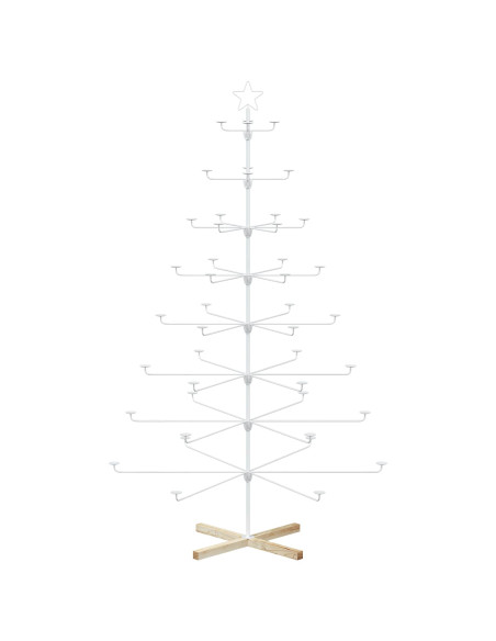 Albero di Natale in Metallo con Supporto KUOPIO 210 cm Acciaio