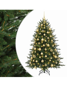 Albero di Natale artificiale con palline 240 cm 300 LED