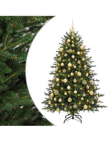 Albero di Natale artificiale con palline 240 cm 300 LED