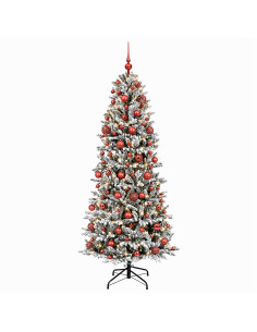 Albero di Natale artificiale con palline 210 cm 300 LED 2