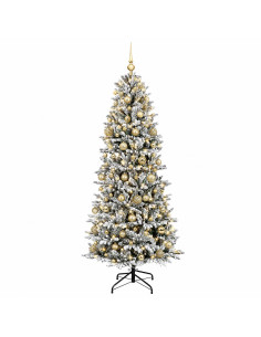Albero di Natale artificiale con palline 210 cm 300 LED 2