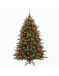 Albero di Natale artificiale con palline 210 cm 300 LED 2