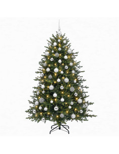 Albero di Natale artificiale con palline 180 cm 300 LED 2