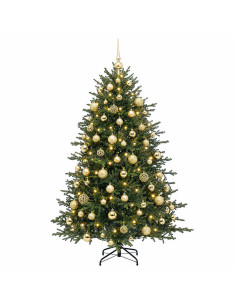 Albero di Natale artificiale con palline 240 cm 300 LED 2