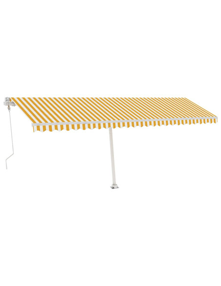 Tenda da Sole Autoportante Automatica 600x350 cm Gialla Bianca