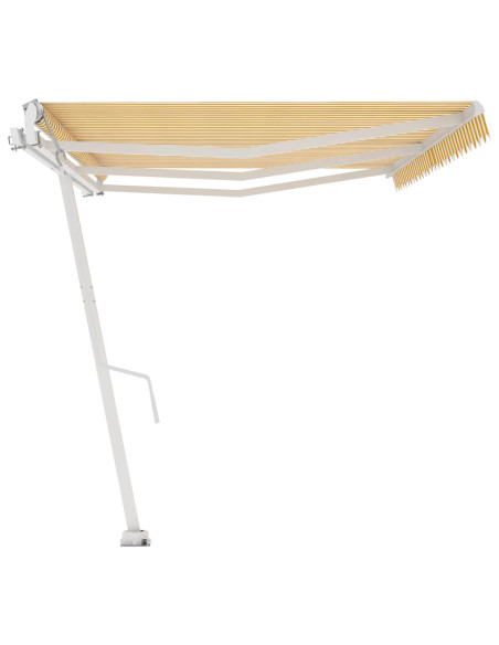 Tenda da Sole Autoportante Automatica 600x350 cm Gialla Bianca