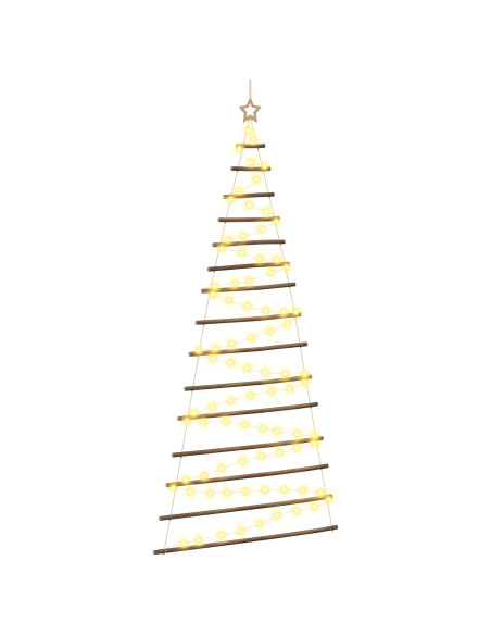 Albero di Natale appeso 210 cm 130 LED Bianco caldo