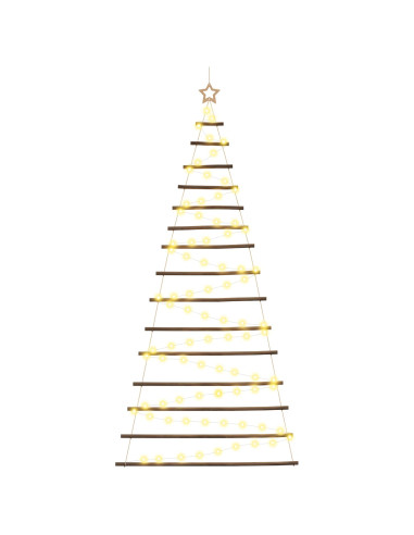 Albero di Natale appeso 210 cm 130 LED Bianco caldo