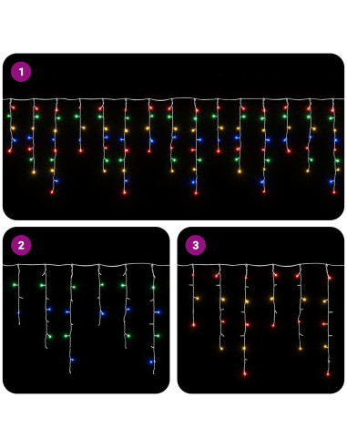 Tende di luci 210 LED Multicolore 500 x 72 cm