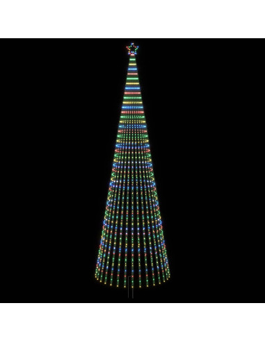 Albero di Natale LED 500 cm 1524 LED Multicolore Acciaio Nero