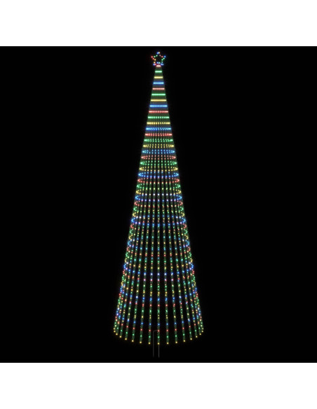 Albero di Natale LED 500 cm 1524 LED Multicolore Acciaio Nero