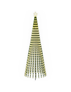 Albero di Natale LED 300 cm 668 LED Bianco caldo Acciaio Nero 2
