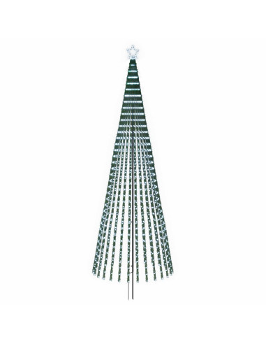Albero di Natale LED 400 cm 1028 LED Bianco freddo Acciaio Nero