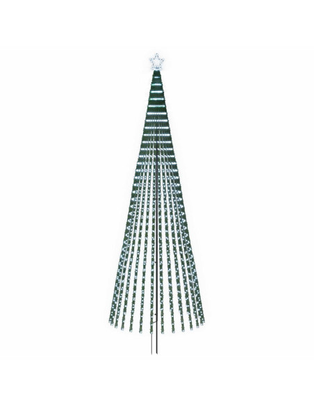 Albero di Natale LED 400 cm 1028 LED Bianco freddo Acciaio Nero