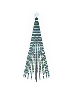 Albero di Natale LED 250 cm 475 LED Bianco freddo Acciaio Nero 2