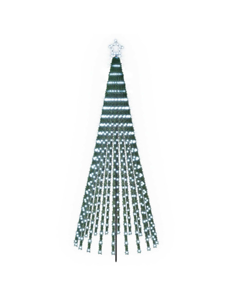 Albero di Natale LED 250 cm 475 LED Bianco freddo Acciaio Nero