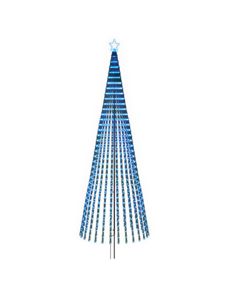 Albero di Natale LED 400 cm 1028 LED Blu Acciaio Nero