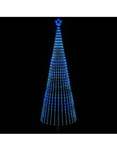 Albero di Natale LED 400 cm 1028 LED Blu Acciaio Nero
