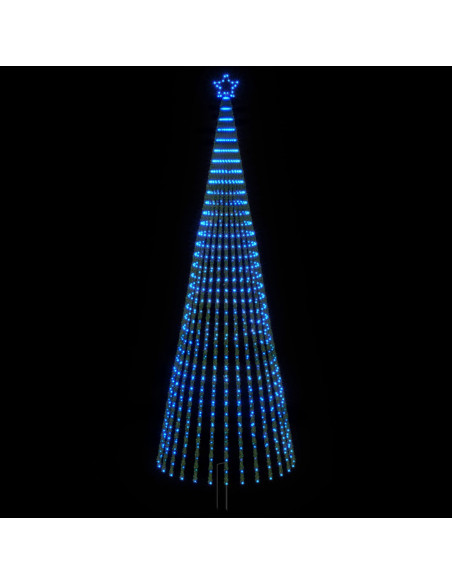 Albero di Natale LED 400 cm 1028 LED Blu Acciaio Nero