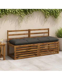 Cuscino per panchina VIANEN 100% Poliestere Antracite