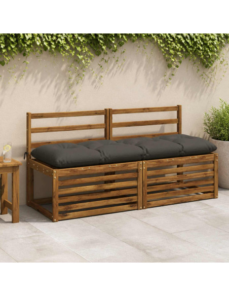 Cuscino per panchina VIANEN 100% Poliestere Antracite