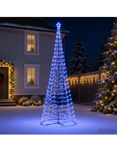 Albero di Natale LED a spirale con base EKENAS 400 cm 588 LED